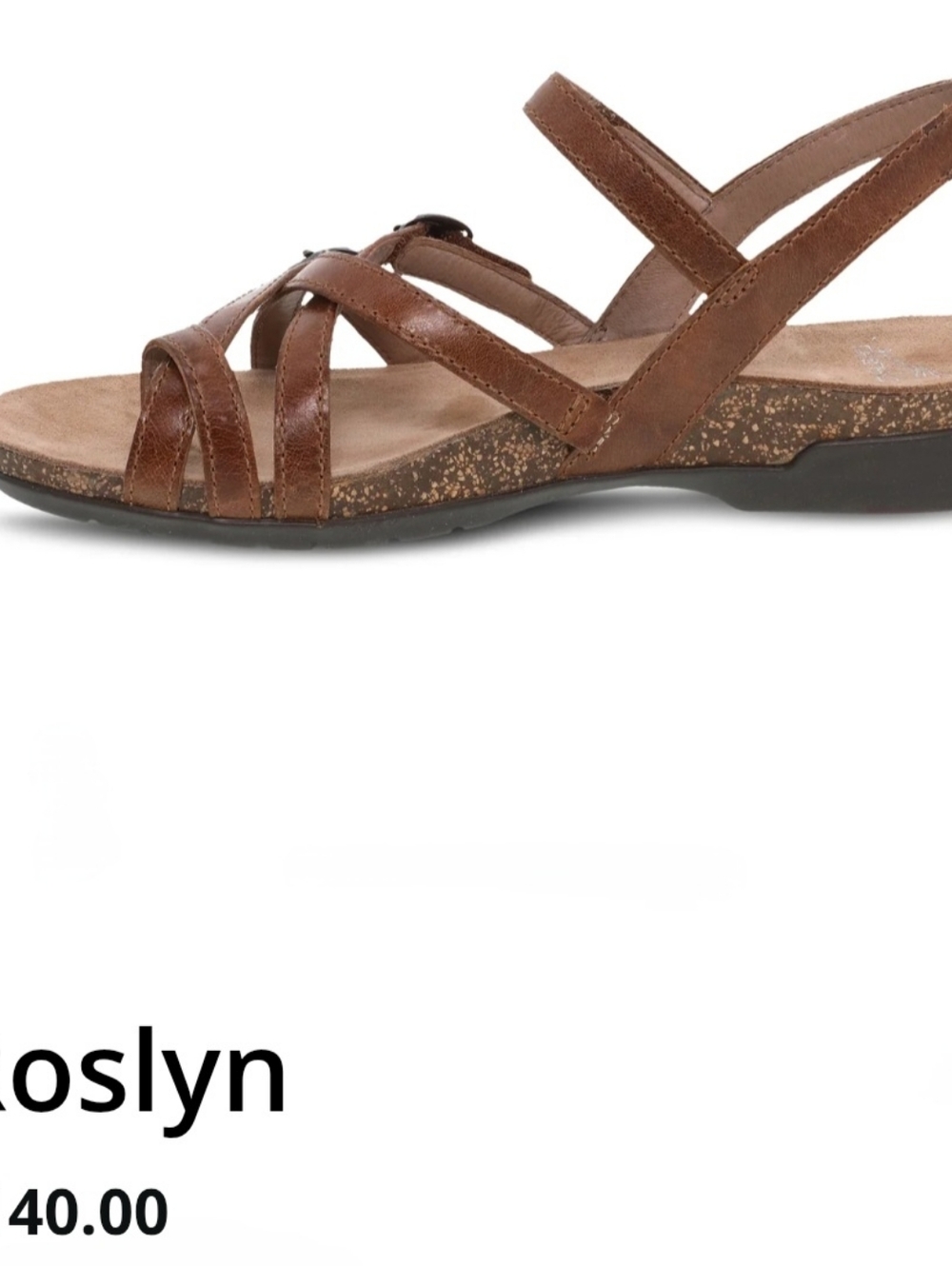 Dansko Roslyn Waxy Burnished Tan Womens  Sandals Size 39 - Picture 2 of 9